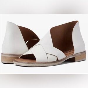Free People Sun Valley Leather D'orsay Sandals in White